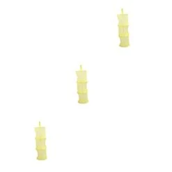 Zerodeko Stuffed Animals Stuffed Animals 3pcs Storage Bags Yellow Bathroom Hanging Net For Organizer Basket Mesh Foldable Room Animal Space Compartments Saver Stuffed Stuffed Animals Zoa -Best Furniture Store 11bVCK1FHhL