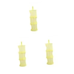 Zerodeko Stuffed Animals Stuffed Animals 3pcs Storage Bags Yellow Bathroom Hanging Net For Organizer Basket Mesh Foldable Room Animal Space Compartments Saver Stuffed Stuffed Animals Zoa