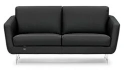 Zuri Furniture Modern Armondo Loveseat In Black Microfiber And Genuine Leather -Best Furniture Store 211wF8viLKL