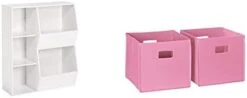 RiverRidge 02-146 Floor Cabinet, White & Folding Storage Bins, Pink, 2 Count 12 RiverRidge 02-146 Floor Cabinet, White & Folding Storage Bins, Pink, 2 Count -Best Furniture Store 212c 9p4syS. AC
