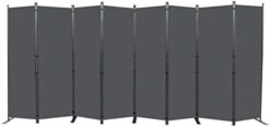 CHOSENM Room Divider, 4 Panel Folding Privacy Screens With Wider Support Feet, 6 Ft Portable Room Partition For Room Separator, 88" W X 71" H, Black -Best Furniture Store 212dX0hgCqL. AC