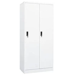 Wardrobe Steel Storage Chests White 31.5"x19.7"x70.9"
