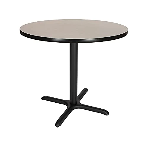 OEF Furnishings OEF Café Table, 30" Height, Grey Nebula/Black Frame 4 OEF Furnishings OEF Café Table, 30" Height, Grey Nebula/Black Frame - Image 4
