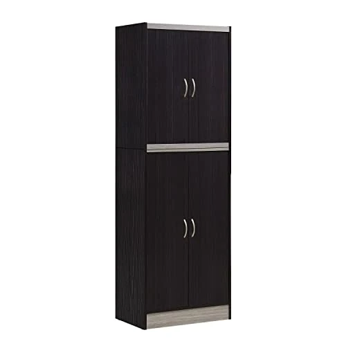 AMMIKI 4 - Door Kitchen Pantry (Chocolate Grey) 1 AMMIKI 4 - Door Kitchen Pantry (Chocolate Grey)