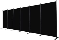 CHOSENM Room Divider, 4 Panel Folding Privacy Screens With Wider Support Feet, 6 Ft Portable Room Partition For Room Separator, 88" W X 71" H, Black -Best Furniture Store 219tBlOhaiL. AC