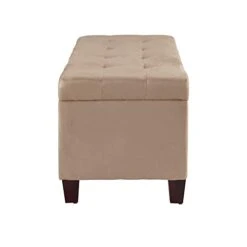 Linon Carmen Shoe Storage Ottoman, 20" X 48" X 20", Beige -Best Furniture Store 21C4zqAPWlL