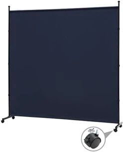 SIMFLAG 6FT Single Panel Room Divider With Wheels,Rolling Fabric Room Dividers For Partition Privacy Screens,Freestanding Wall Divider For Home Office,Restaurant,Hospital,(Black) -Best Furniture Store 21DHrklbQUL. AC