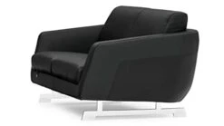 Zuri Furniture Modern Armondo Loveseat In Black Microfiber And Genuine Leather -Best Furniture Store 21GnAGdBW8L