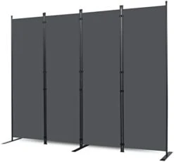 CHOSENM Room Divider, 4 Panel Folding Privacy Screens With Wider Support Feet, 6 Ft Portable Room Partition For Room Separator, 88" W X 71" H, Black -Best Furniture Store 21IL3jJX uL. AC