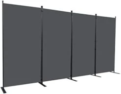 CHOSENM Room Divider, 4 Panel Folding Privacy Screens With Wider Support Feet, 6 Ft Portable Room Partition For Room Separator, 88" W X 71" H, Black -Best Furniture Store 21Ih1pJ3hIL. AC