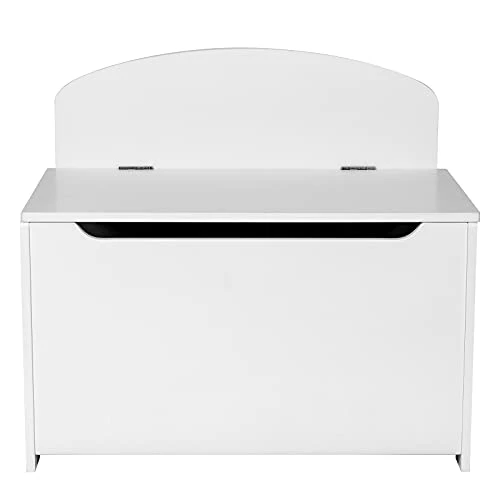 Wooden Toy Box And Storage Chest,Entryway Bench With 2 Safety Hinges,White Color 1 Wooden Toy Box And Storage Chest,Entryway Bench With 2 Safety Hinges,White Color