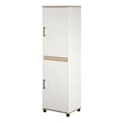 UFOM 2 Door Kitchen Pantry Cabinet, White