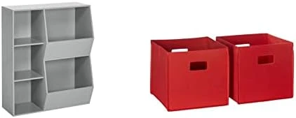 RiverRidge 02-146 Floor Cabinet, White & Folding Storage Bins, Pink, 2 Count 7 RiverRidge 02-146 Floor Cabinet, White & Folding Storage Bins, Pink, 2 Count - Image 7