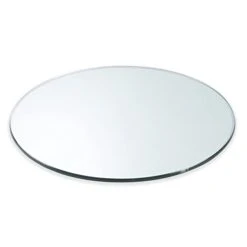 Spancraft 25" Round 1/4" Thick Tempered Clear Glass Table Top With Flat Polished Edge
