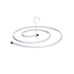 AARTEX Cabinet Shelf, Circular Spiral Quilt Airing Rack Of Stainless Steel Blanket Hanger (Color : White)