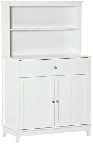 58" Kitchen Buffet, Dining Room With Drawers And Storage Cabinets, White 7 58" Kitchen Buffet, Dining Room With Drawers And Storage Cabinets, White - Image 7