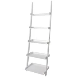 EHemco 5 Tier Leaning Wall Bookshelf, 70 Inches, White 10 EHemco 5 Tier Leaning Wall Bookshelf, 70 Inches, White -Best Furniture Store 21WpSDl2TmL
