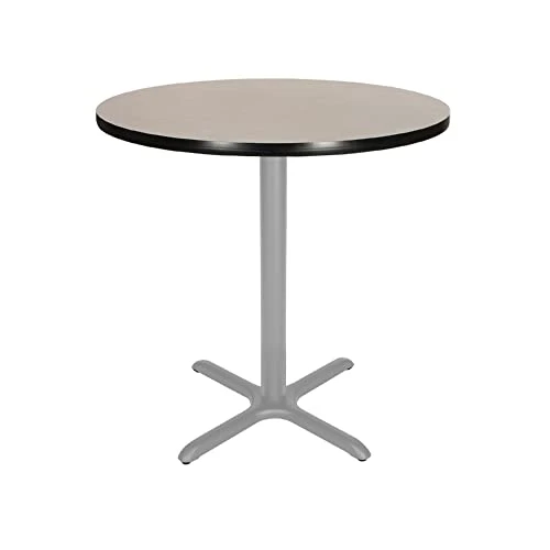 OEF Furnishings OEF Café Table, 30" Height, Grey Nebula/Black Frame 12 OEF Furnishings OEF Café Table, 30" Height, Grey Nebula/Black Frame - Image 12