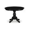 East West Furniture Dinner HBT-ABK-TP Dining Room Table Round Tabletop And 42 X 29.5-Black Finish