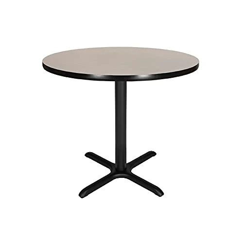 OEF Furnishings OEF Café Table, 30" Height, Grey Nebula/Black Frame 1 OEF Furnishings OEF Café Table, 30" Height, Grey Nebula/Black Frame
