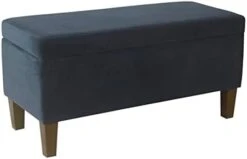 HomePop Large Upholstered Rectangular Storage Ottoman Bench With Hinged Lid, Slate Damask 15 HomePop Large Upholstered Rectangular Storage Ottoman Bench With Hinged Lid, Slate Damask -Best Furniture Store 21kx2lTyOAL. AC