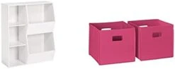 RiverRidge 02-146 Floor Cabinet, White & Folding Storage Bins, Pink, 2 Count 13 RiverRidge 02-146 Floor Cabinet, White & Folding Storage Bins, Pink, 2 Count -Best Furniture Store 21mmUjGtmGS. AC