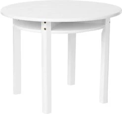 Lipper International Child's Round Table With Shelf And 2 Chairs, White -Best Furniture Store 21muMCvuX6L
