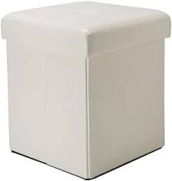 Simplify Folding Storage Ottoman, Toy Box Chest, Faux Leather,Tufted Padded Seating, Bench, Foot Rest, Stool, Single, Black -Best Furniture Store 21n6eH25aLL. AC