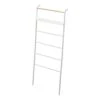 YAMAZAKI Home Tower Leaning Ladder With Shelf White
