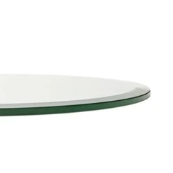 All Safe Glass 26" Round Tempered Glass Table Top 1/2" Thick Bevel Edge - Clear -Best Furniture Store 21ni6kA4cxL