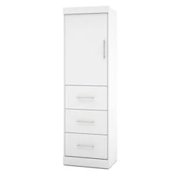 Nebula Wardrobe With 3 Drawers, 25W, Bark Grey & White -Best Furniture Store 21piSJ8VYAS
