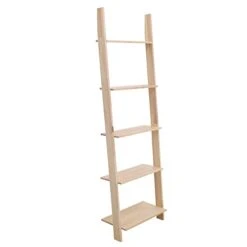 Gdrasuya10 Solid Wood Ladder Shelf, 5-Tier Multifunctional Modern Plant Flower Book Display Shelf, Free Standing Storage Rack For Office Living Room Bathroom Kitchen, 20kg Load Per Layer