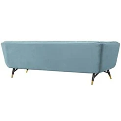Modway Adept Contemporary Mid-Century Modern Performance Velvet Upholstered Tufted Sofa In Sea Blue -Best Furniture Store 21tuhEIxcYS