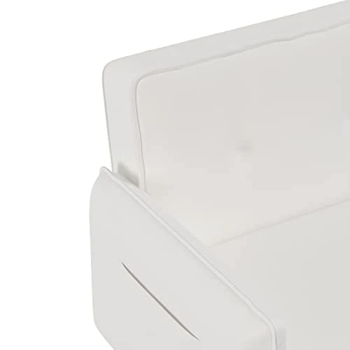 HomSof Convertible Sofa Sleeper Futon With Arms Split Back Design Compact Couch Bed, White 6 HomSof Convertible Sofa Sleeper Futon With Arms Split Back Design Compact Couch Bed, White - Image 6