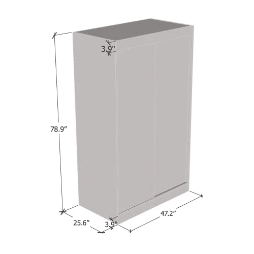 GENERIC Aria 2 Door 47 /59 Wardrobe White / 47 ARIA2D120WHITE 0 2 GENERIC Aria 2 Door 47 /59 Wardrobe White / 47 ARIA2D120WHITE 0 - Image 2