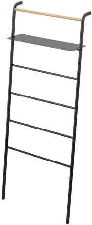 YAMAZAKI Home Tower Leaning Ladder With Shelf White 6 YAMAZAKI Home Tower Leaning Ladder With Shelf White - Image 6