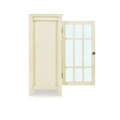 Riverbay Furniture Antique Double Door Curio Cabinet In White -Best Furniture Store 21zU85KMS4L