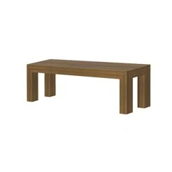 Plank+Beam 60" Dining Bench, Solid Wood Entryway Bench, Wooden Outdoor Bench, Modern Kitchen Dining Seat, Dining Room, Home Office, Living Room Furniture, Easy Assembly, Pecan Wirebrush
