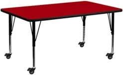 Flash Furniture Mobile 30''W X 72''L Rectangular Grey Thermal Laminate Activity Table - Height Adjustable Short Legs 10 Flash Furniture Mobile 30''W X 72''L Rectangular Grey Thermal Laminate Activity Table - Height Adjustable Short Legs -Best Furniture Store 31 3k7NSQHL. AC