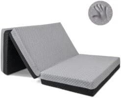 Dual Sided Premium Tri Folding Mattress, Memory Foam Foldable Mattress With Waterproof Washable Cover, Full (73"x 52"x 6") + Bonus Eye Mask Included -Best Furniture Store 31 4EqkdCTL. AC