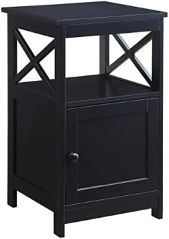 Convenience Concepts Oxford End Table With Storage Cabinet And Shelf, Cobalt Blue -Best Furniture Store 31 ZIk3rR5L. AC