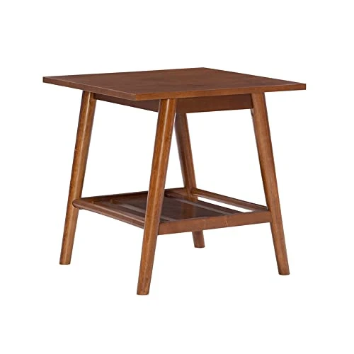 Linon Walnut Melissa Mid-Century End Table, Large 1 Linon Walnut Melissa Mid-Century End Table, Large