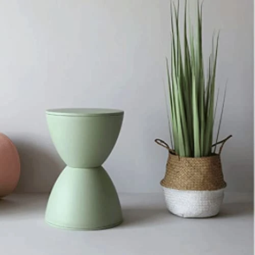 WYKD Stool Hourglass Small Stool Small Apartment Changing Shoes Round Pier Net Red Side Table 3 WYKD Stool Hourglass Small Stool Small Apartment Changing Shoes Round Pier Net Red Side Table - Image 3