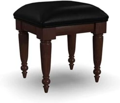 Lafayette Cherry Vanity Bench With Black Vinyl Cushion, Mahogany Solids, And Spindle Legs 13 Lafayette Cherry Vanity Bench With Black Vinyl Cushion, Mahogany Solids, And Spindle Legs -Best Furniture Store 311MnkHRVXL. AC