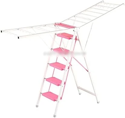 IEASEsst Extension Ladder Household Multifunctional Stair Folding Thickened Telescopic Indoor Balcony Wing Fork Ladder Clothes Drying Quilt Mini Frame (Color : 1, Size : 1) 9 IEASEsst Extension Ladder Household Multifunctional Stair Folding Thickened Telescopic Indoor Balcony Wing Fork Ladder Clothes Drying Quilt Mini Frame (Color : 1, Size : 1) - Image 9