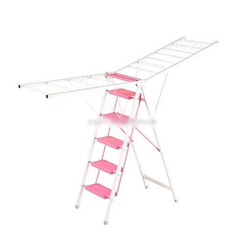 IEASEsst Extension Ladder Household Multifunctional Stair Folding Thickened Telescopic Indoor Balcony Wing Fork Ladder Clothes Drying Quilt Mini Frame (Color : 1, Size : 1) 1 IEASEsst Extension Ladder Household Multifunctional Stair Folding Thickened Telescopic Indoor Balcony Wing Fork Ladder Clothes Drying Quilt Mini Frame (Color : 1, Size : 1)
