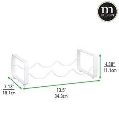 MDesign Metal Steel 3 Bottle Modular Wine Rack Storage Organizer For Kitchen Countertop, Table Top, Pantry, Fridge - Holder For Wine, Beer, Pop/Soda, Water, Stackable - 2 Pack - Matte White 12 MDesign Metal Steel 3 Bottle Modular Wine Rack Storage Organizer For Kitchen Countertop, Table Top, Pantry, Fridge - Holder For Wine, Beer, Pop/Soda, Water, Stackable - 2 Pack - Matte White -Best Furniture Store 311mefg4egL
