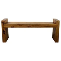 Haussmann® Teak Block Bench 48 X 12 X 19 Inch High KD Oak Oil -Best Furniture Store 311pr76vgyL