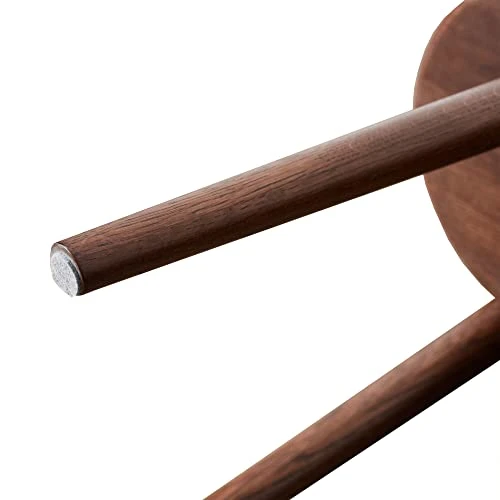 KEVINSPACE Farmhouse Bench, 100% Natural Oak Wood Bench, Furniture Mid-Century Entryway Bench Seat, For Dining Room Bedroom 39.37" L Walnut 3 KEVINSPACE Farmhouse Bench, 100% Natural Oak Wood Bench, Furniture Mid-Century Entryway Bench Seat, For Dining Room Bedroom 39.37" L Walnut - Image 3