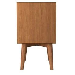 Home Square Mid Century 2 Drawer Wood Nightstand In Acorn Brown (Set Of 2) -Best Furniture Store 312hX6953IL